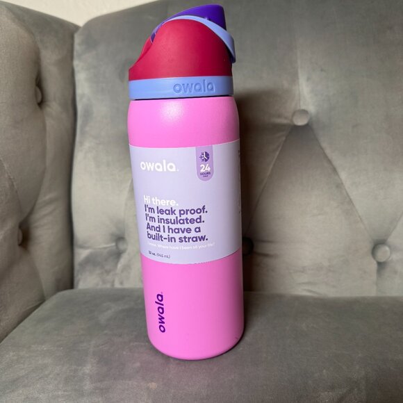 Owala 32oz FreeSip Electric Orchid Insulated Stainless Steel Water Bottle NWT - Picture 6 of 11